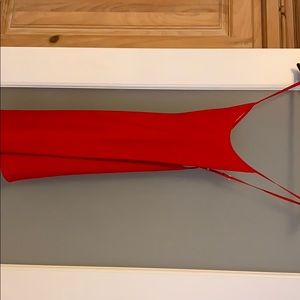 Red strappy dress